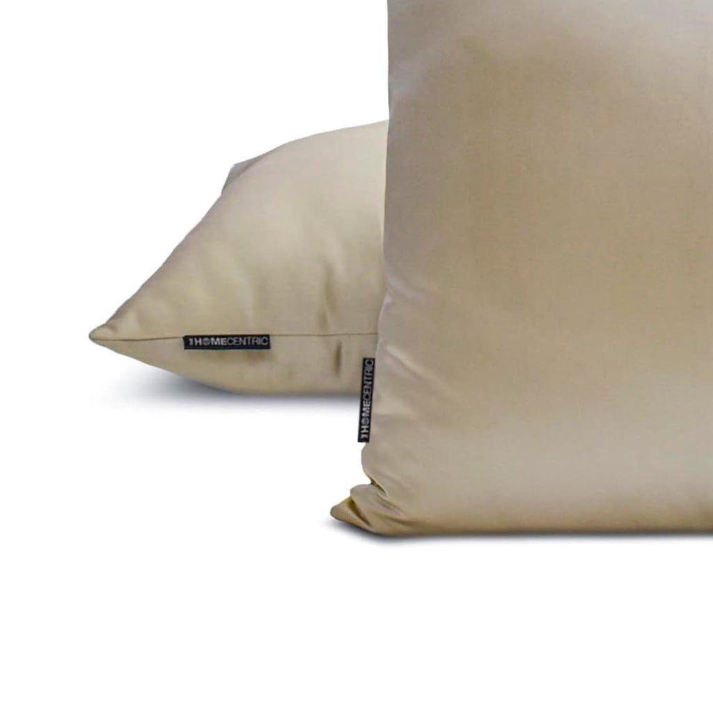 Champagne Slub Satin - Champagne Satin Lumbar Pillow Cover