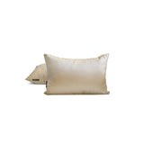 Champagne Slub Satin - Champagne Satin Lumbar Pillow Cover
