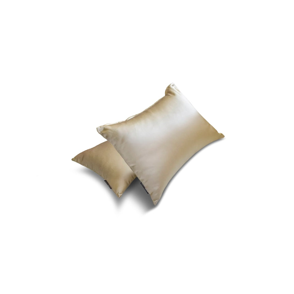Champagne Slub Satin - Champagne Satin Lumbar Pillow Cover