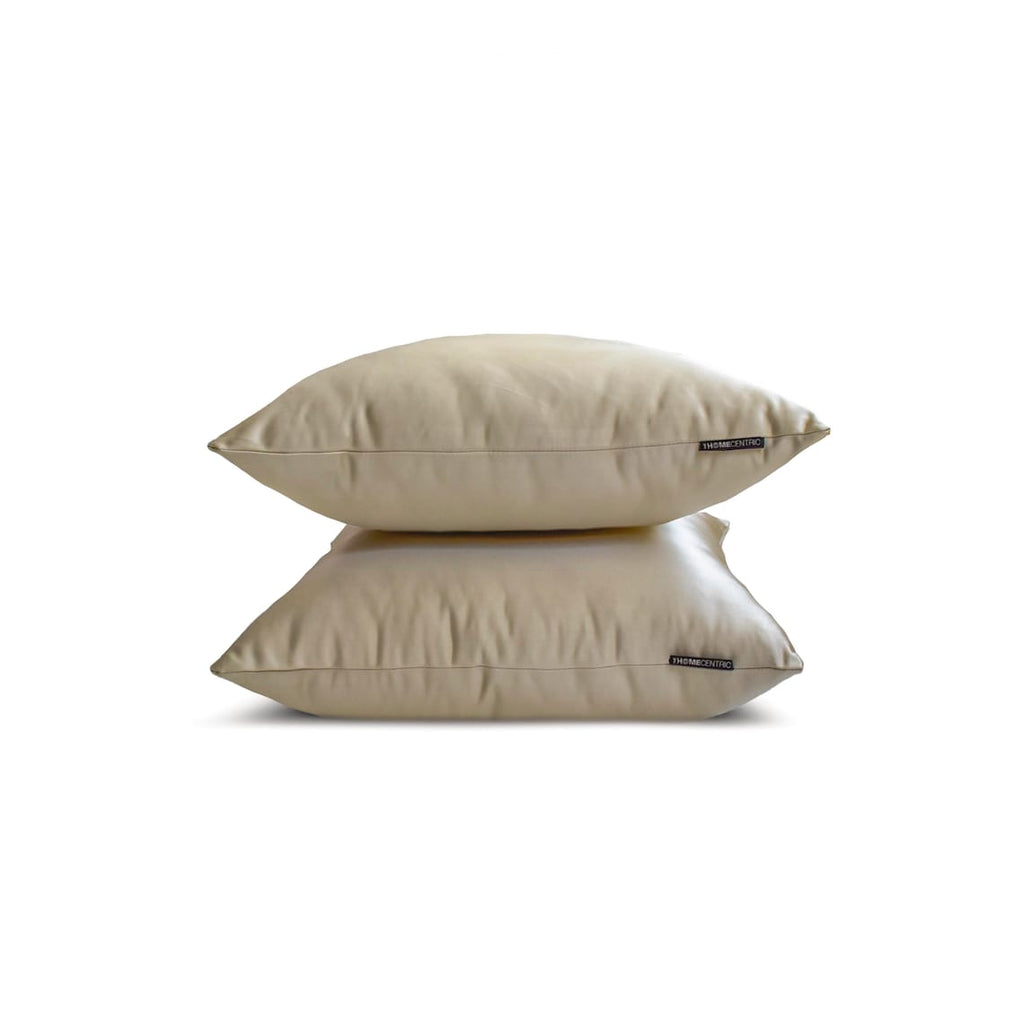 Champagne Slub Satin - Champagne Satin Lumbar Pillow Cover