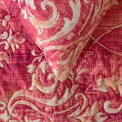 Pink Dalliance - Velvet Pink Decorative Bed Runner and Cushion Cover