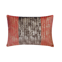 Foil Palette - Grey & Ivory Suede Lumbar Pillow Cover