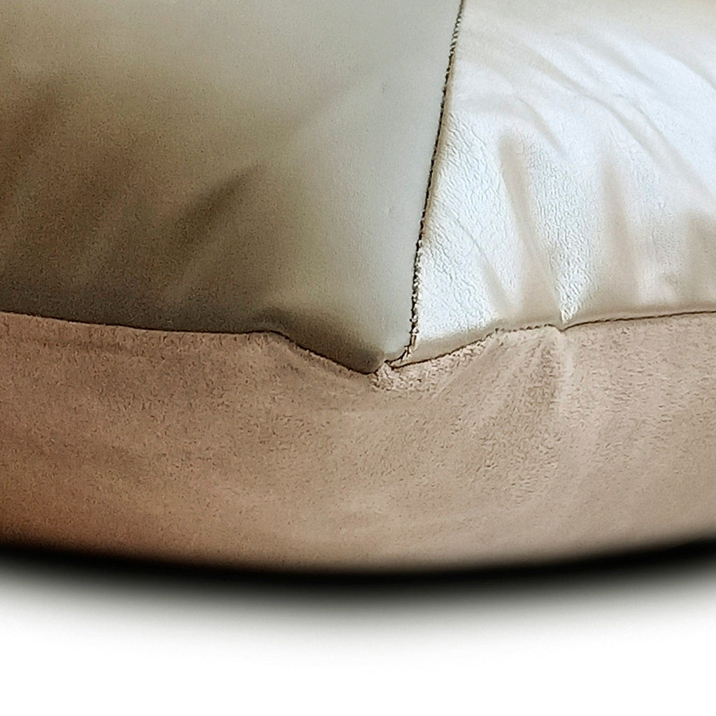 The Plough - Brown Faux Leather Lumbar Pillow Cover