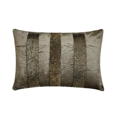 Sparkling Stripe Chartreuse - Chartreuse Green Velvet Lumbar Pillow Cover