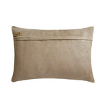The Plough - Brown Faux Leather Lumbar Pillow Cover