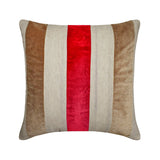 Velvet Band Gold - Gold Velvet & Linen Throw Cushion Cover