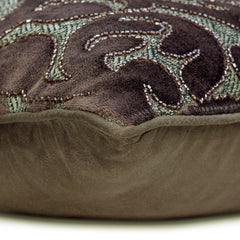 Abra - Brown Velvet Decorative Euro Sham