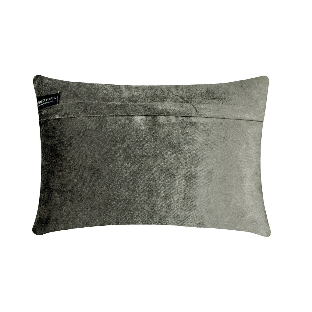 Celebration - Grey velvet Lumbar Pillow Cover