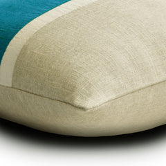 Turquoise Silkastic - Turquoise Silk & Linen Decorative Euro Sham