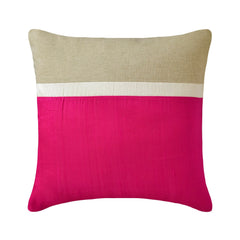 Cranberry Silkastic - Cranberry Silk & Linen Throw Cushion Cover