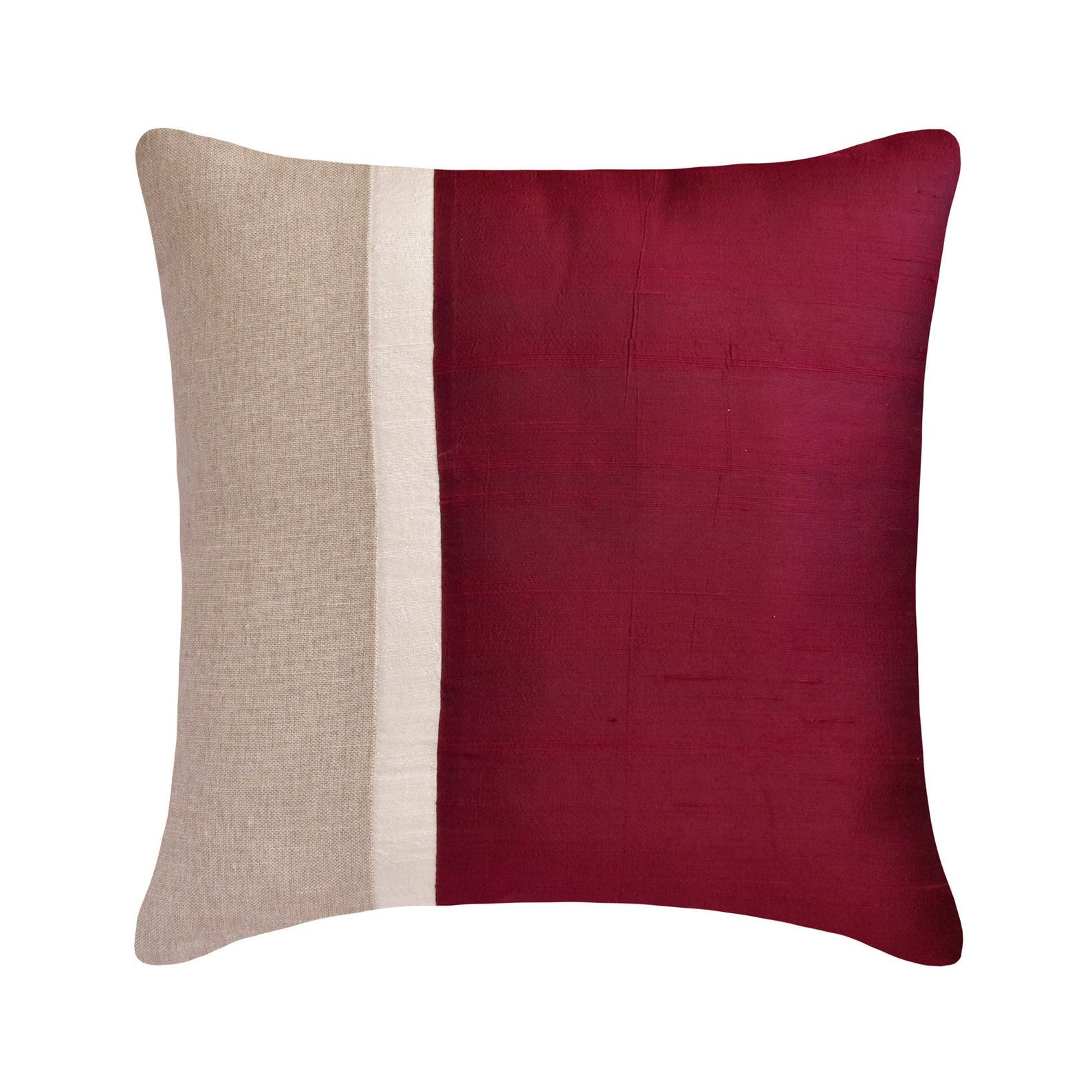 Cranberry Silkastic Throw Cushion Cover