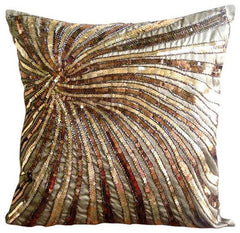 Silver Bloom - Gray Art Silk Decorative Euro Sham