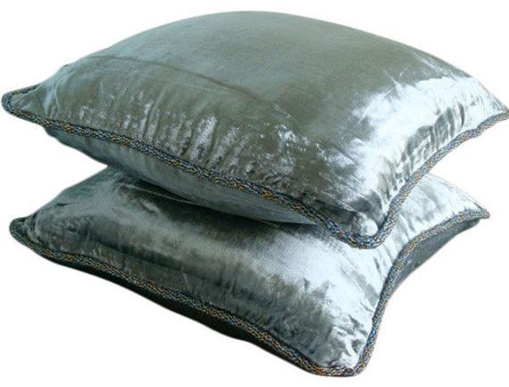 Choco Shimmer - Light Brown Velvet Decorative Euro Sham