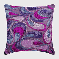 Royal Spalsh - Red Art Silk Decorative Euro Sham