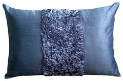 Chocolate Cream - Art Silk Chocolate Brown Decorative Lumbar Pillow Cover