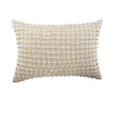 Linen Beige Rectangular Decorative Pillows Cover Sea Of Pearls