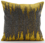 Gold Spill - Gold Velvet Throw Pillow Cover