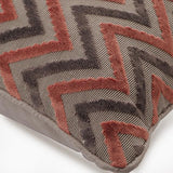 Chevron cushion Top - Gray Jacquard Silk Throw cushion Cover