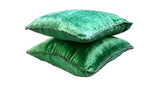 Blue Shimmer - Teal Blue Velvet Decorative Euro Sham
