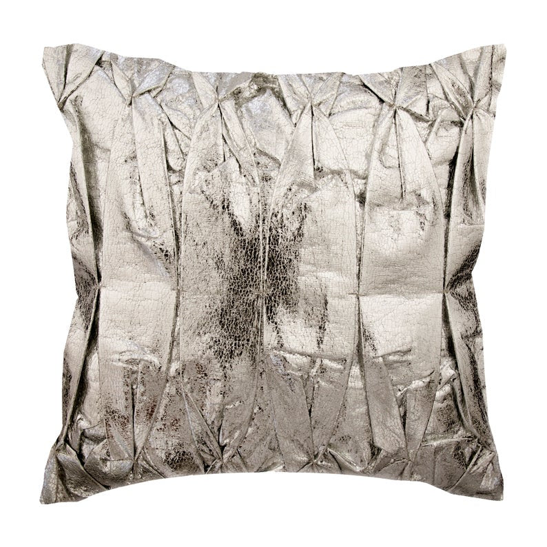 Stunning Gold - Gold Faux Leather Throw Pillow Cover