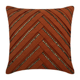 Orange Suede Throw Cushion Cover Crystal Rust