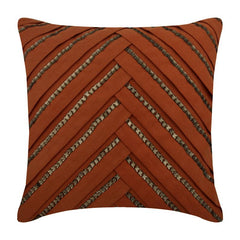 Orange Suede Throw Cushion Cover Crystal Rust