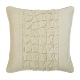 Knotted Ivory - Ivory Velvet Decorative Euro Sham