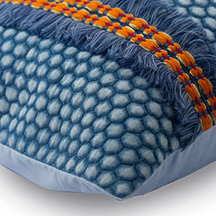 Denim Mood - Blue Denim Decorative Lumbar Pillow Cover