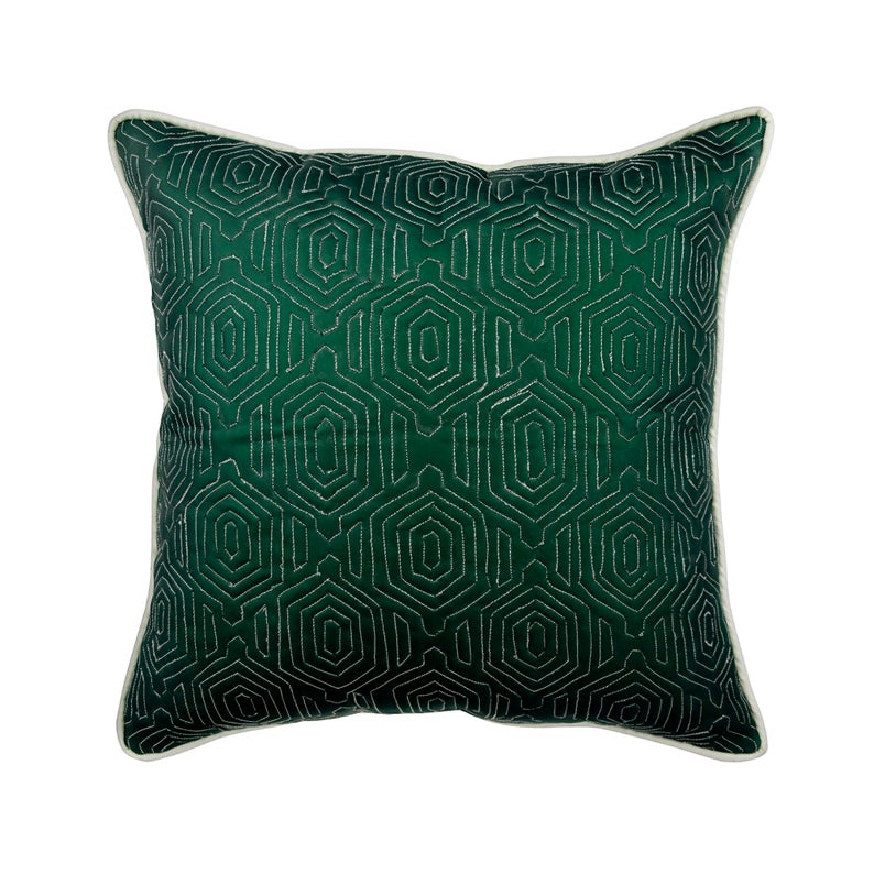 Transfixed - Grey Faux Leather Throw Cushion Cover