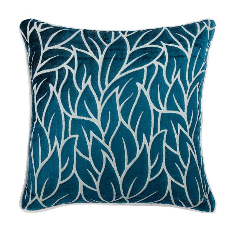 Teal Blue Spruce - Teal Blue Velvet Throw Pillow Cover