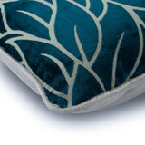 Teal Blue Spruce Leaf Throw Pillow Cover