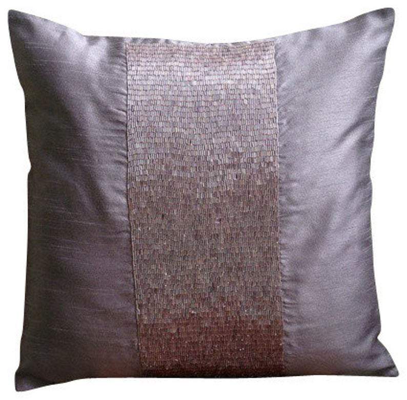Center Stage - Brown Art Silk Decorative Euro Sham