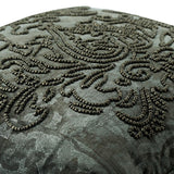 Steel Damask Silver & Grey Throw Pillow Cover