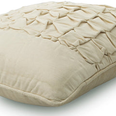 Knotted Ivory - Ivory Velvet Throw Pillow Cover