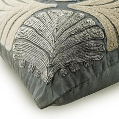 Moderno Two Silver Silk Decorative Euro Shams