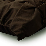 Chocolate Muse - Brown Faux Leather Decorative Lumbar Pillow Cover