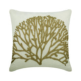 Gold Forest Tree Throw Cushion Cover