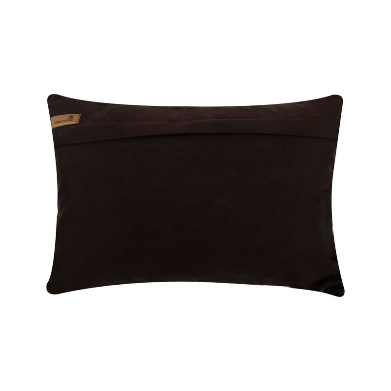 Chocolate Muse - Brown Faux Leather Decorative Lumbar Pillow Cover