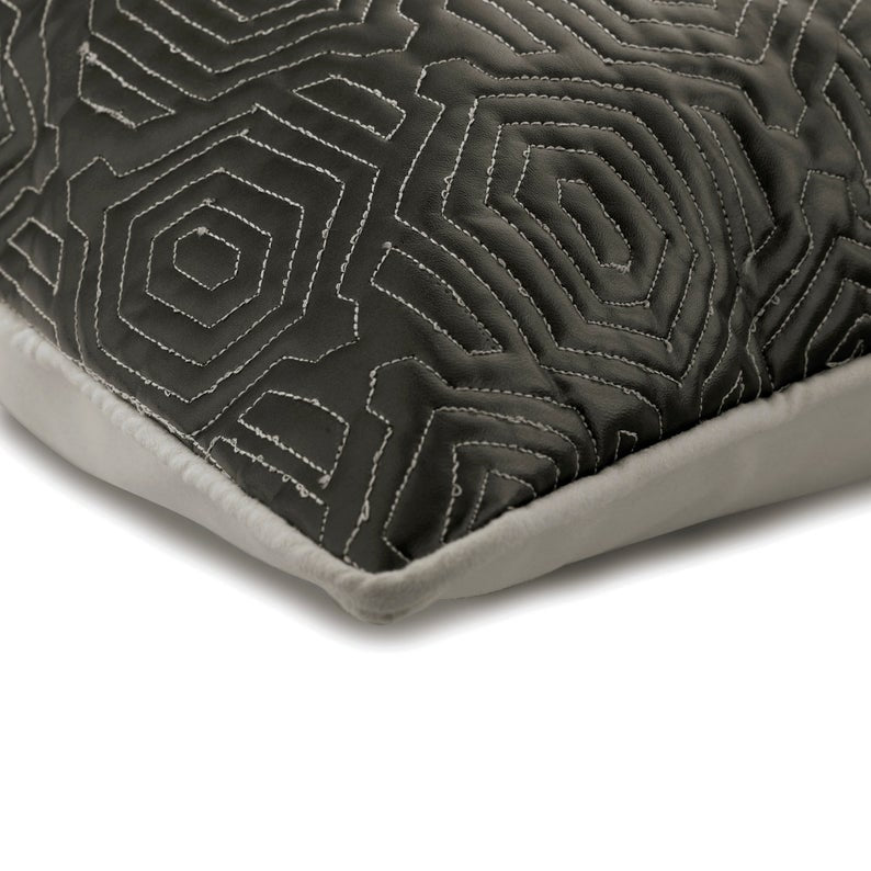 Transfixed Quilted Throw Pillow Cover
