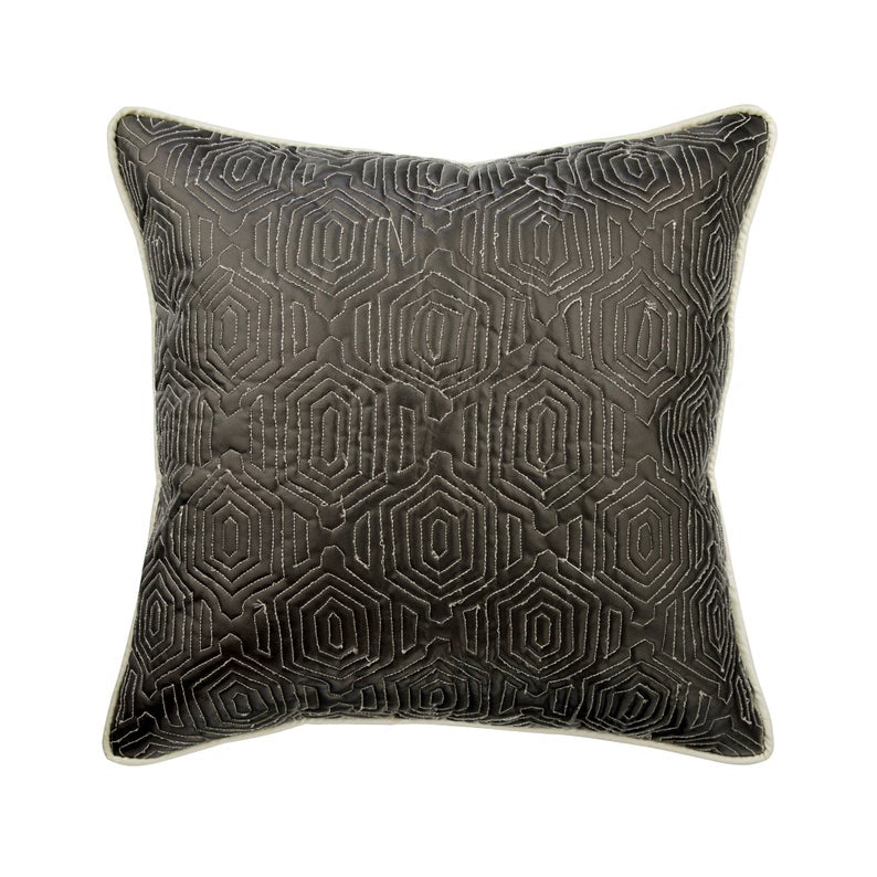 Trunk Show - Brown Faux Leather Throw Cushion Cover