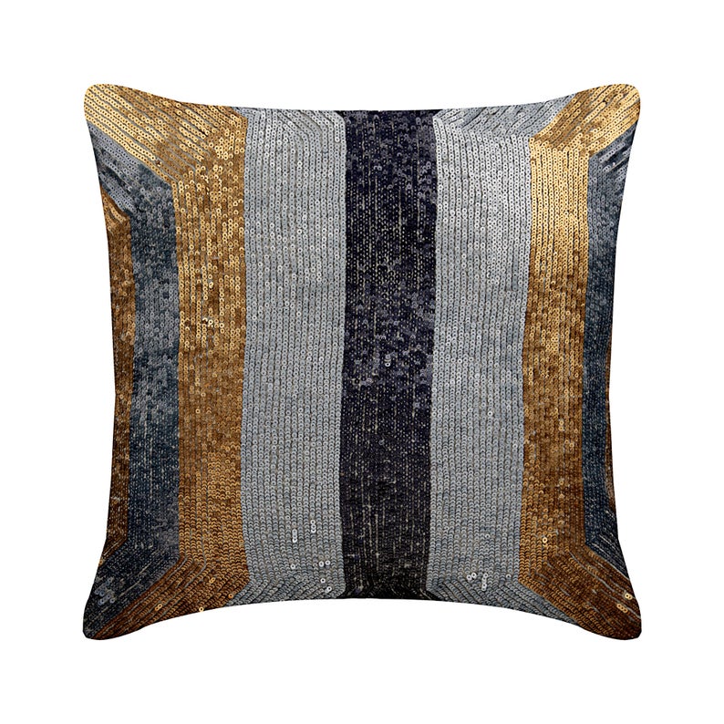 Gold Silver Sequins Art Silk Cushion Cover Glitz And Glitter The HomeCentricAU