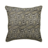 Wild Side Silver Beaded Throw Pillow Cover