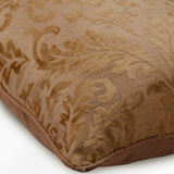 Blonde Damask - Gold Velvet Throw Pillow Cover
