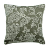 Vintage Tender Ivory embroidered Euro Sham