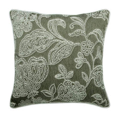 Vintage Tender Ivory embroidered Euro Sham