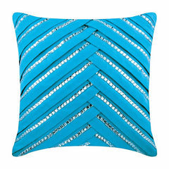 Aqua Crystal Greetings Pillow Cover