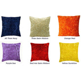 Pillow Covers with Ribbon Embroidery