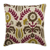 Folk Art Pillow Covers with Flowers & Leaves