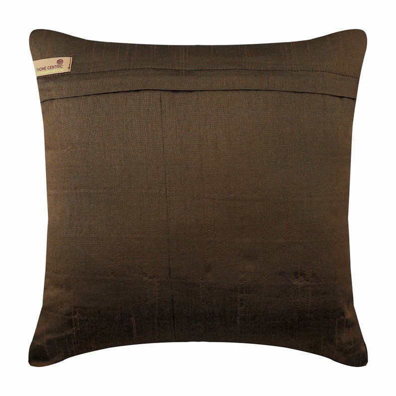 Brown Ocean - Brown Art Silk Throw Cushion Cover