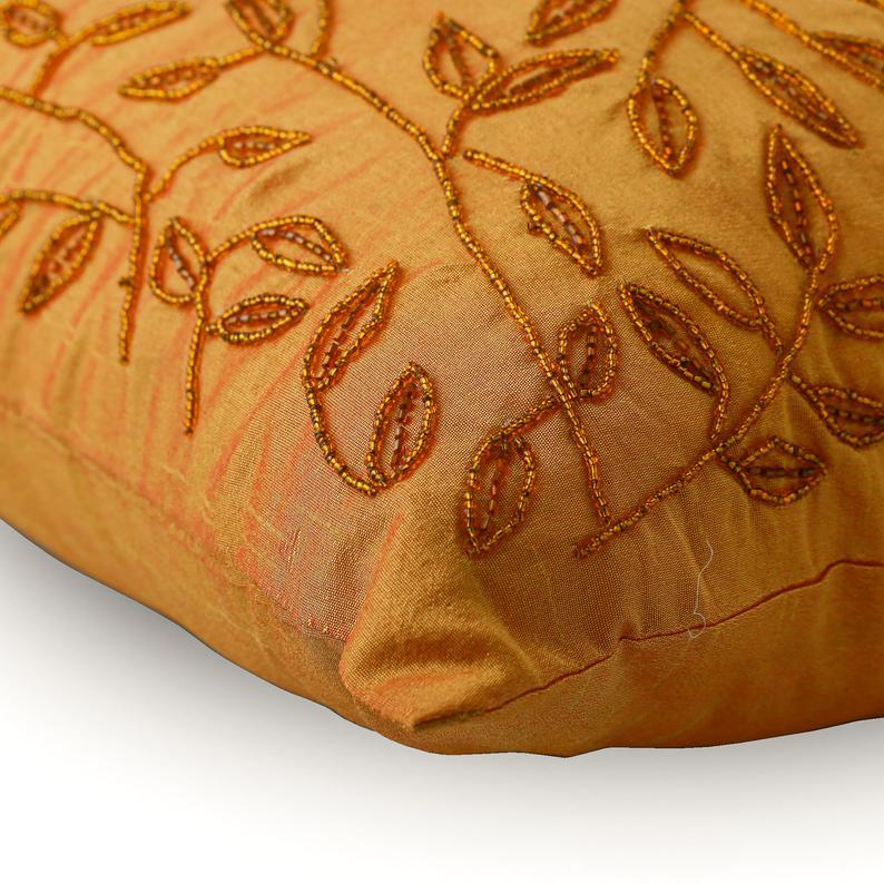 Citrus - Orange Art Silk Decorative Euro Sham